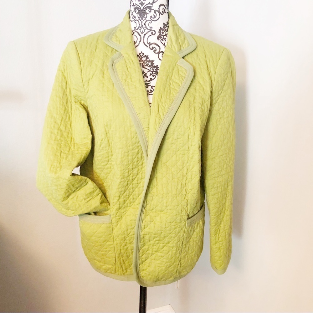 Evan-Picone Green Quilted Jacket